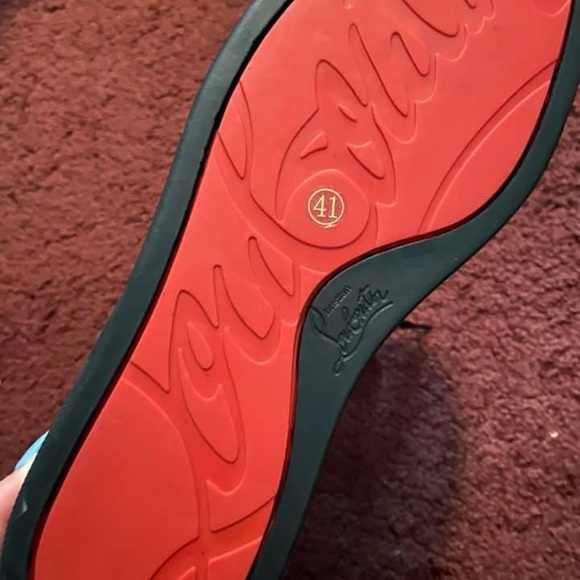 Authentic red bottom sneakers